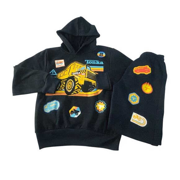 Tonka Navy Blue Dump Truck Hoodie/Sweatpants Set Boys Size 5/6 - Picture 1 of 13